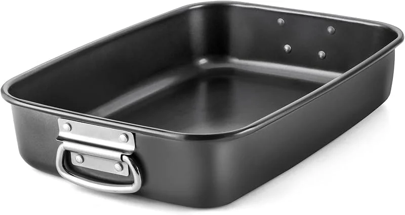 Visita la tienda de MGE World Space Home - Rustidera de Horno Universal - Bandeja de Horno Universal - Bandeja para Asar - Bandejas para Hornear con Recubrimiento Antiadherente - Fuentes de Horno - Acero al Carbono — Hogar y cocina
