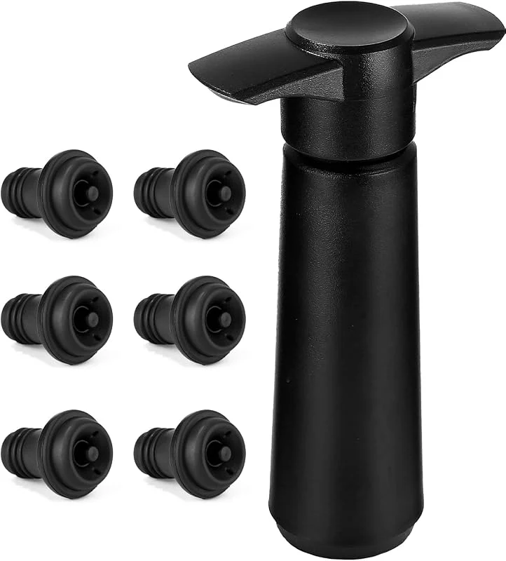 Gyxova Bomba de Vacío con 6 Tapones, Tapon Bombas Vacio, con 1 Cortador de Aluminio — Vino y mesa festiva