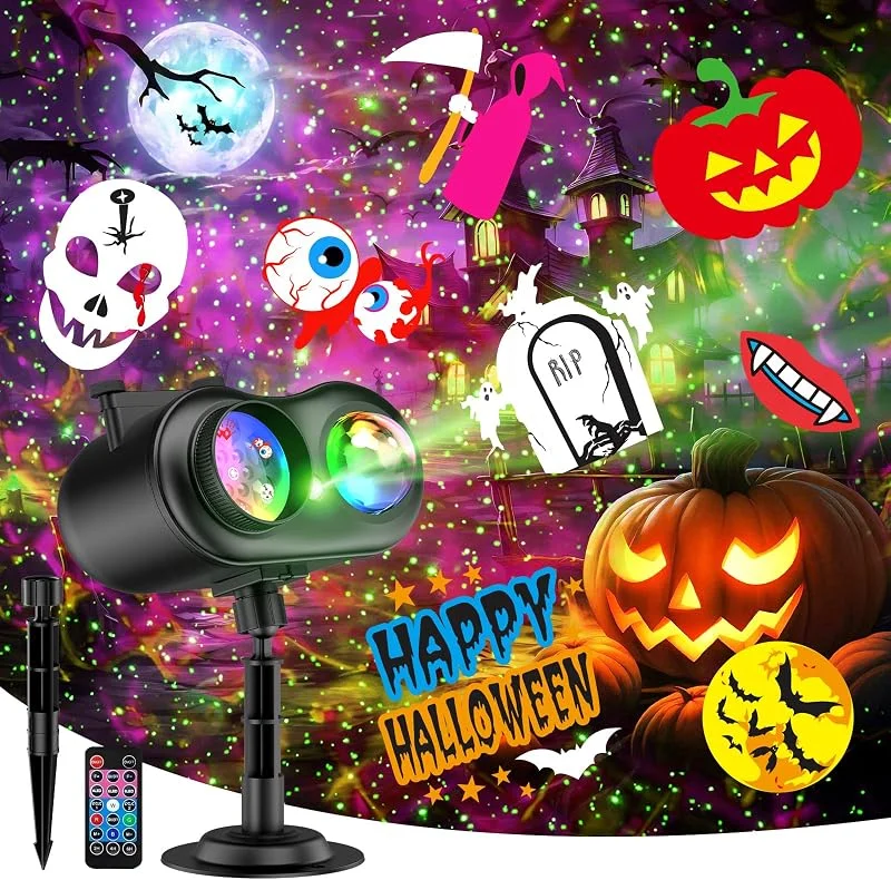 jepwe Proyector de Halloween para exteriores con luciérnaga y luces de olas del — Luces Navidad