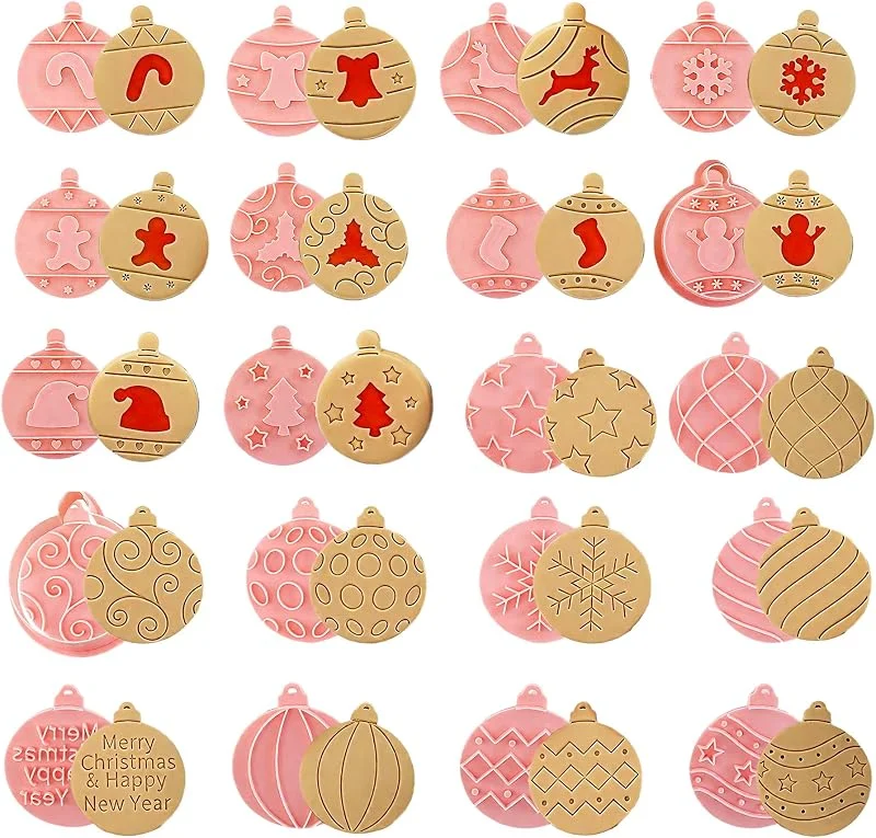 YeahBoom 20 Piezas Moldes Galletas Navidad, Cortadores de galletas de Navidad 3D, Juego de moldes para galletas de Navidad, Moldes Navidad Galletas Plástico para cookie fondant decoración de pasteles — Hogar y cocina