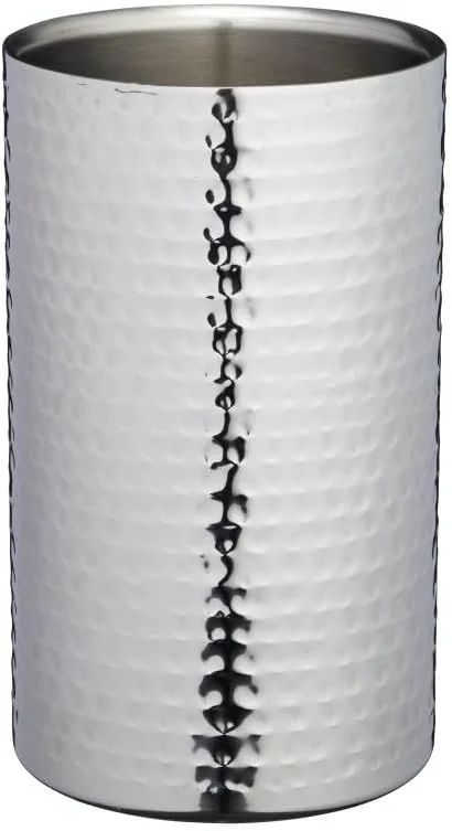 Visita la tienda de Bar Craft BarCraft Enfriador de Botellas de Vino de Doble Capa, Acero Inoxidable, Acabado Martilleado, 12 x 20 cm — Vino y mesa festiva