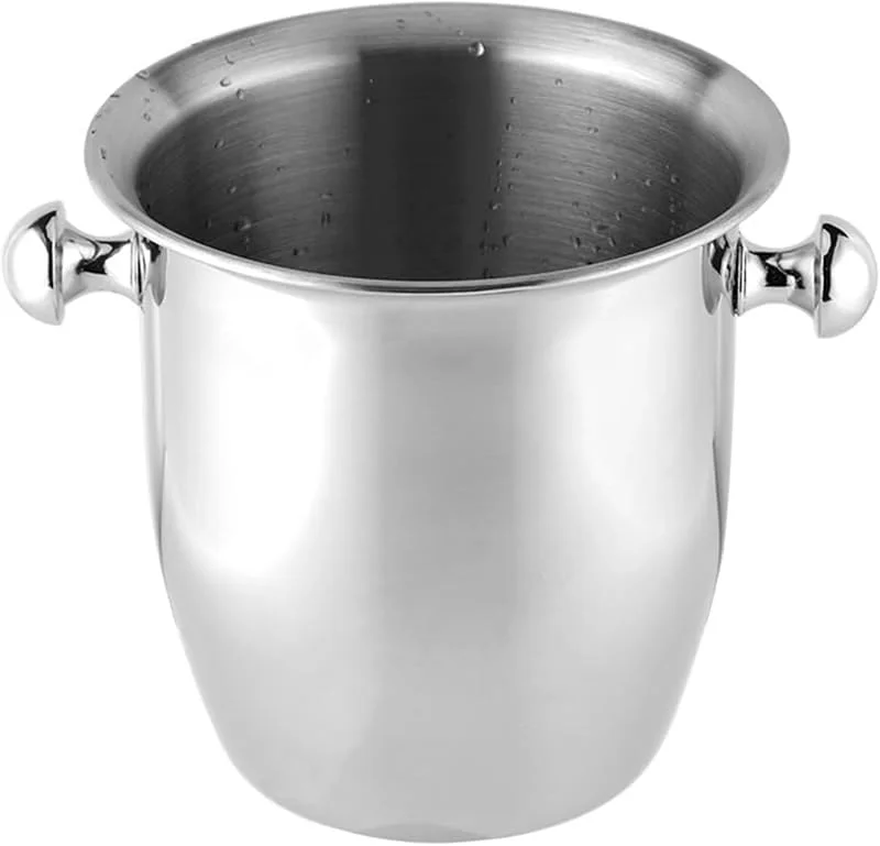 Mf5rGb7pD Cubiteras Stainless Steel Horn-Shaped Ice Bucket For Home Use Suitable For Beer Wine, and Champagne(Pequeño) — Vino y mesa festiva