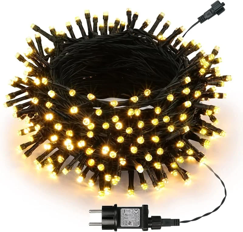 Visita la tienda de Joomer Joomer Luces de Navidad Exterior Enchufe 20M 200 LED Blanco Cálido — Luces Navidad