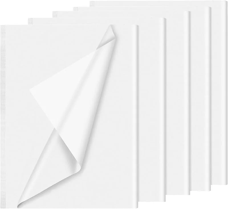 BIULDPY 60 hojas de papel de seda blanco grande, 70 x 50 cm, ideal para manualidades, Navidad, cumpleaños, envoltura de regalos y decoración de fiestas — Envoltorio regalo