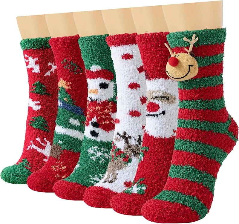 Visita la tienda de Niofind Niofind Calcetines de Polar Mujer, 6 Pares, Invierno, EU 36-42, Cálidos — Decoracion Navidad