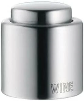WMF Vino - Tapón para Botella de Vino, Acero Inoxidable Cromargan Pulido — Vino y mesa festiva