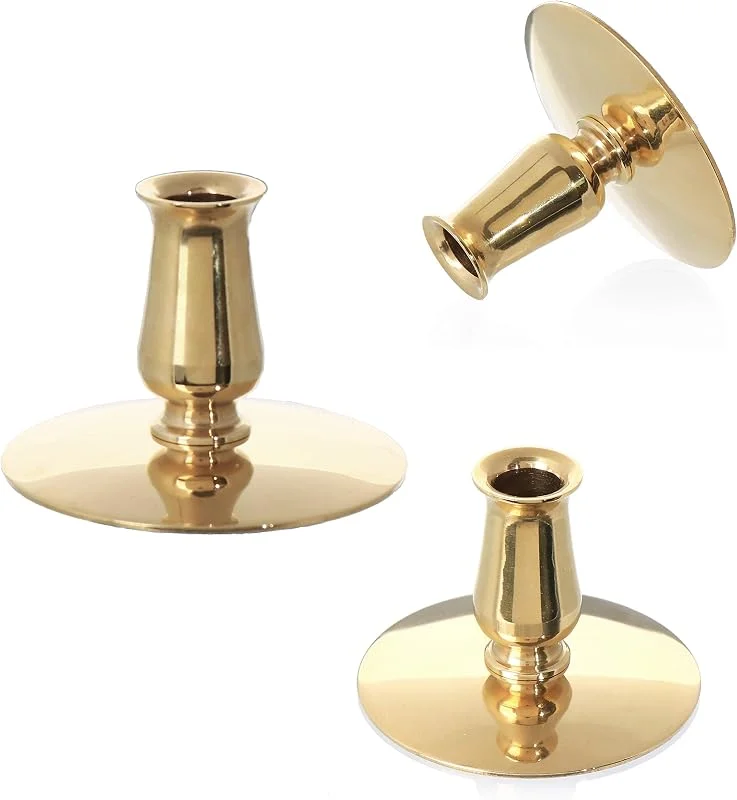 Visita la tienda de NKlaus NKlaus 3X Candelabro Latón Dorado Velas de Altar Finas Velas de Cera de Abeja hasta Ø0, 9cm Candelabro de Boda 6730 — Cena a la luz de velas