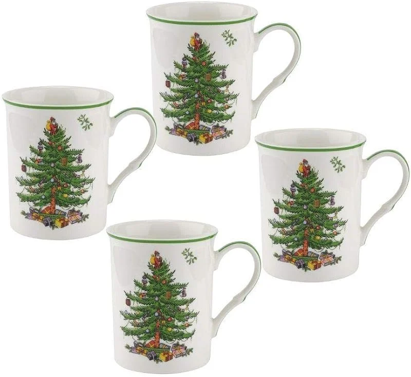 Spode Árbol de Navidad S, 4 TAZAS 12OZ — Adviento y mesa