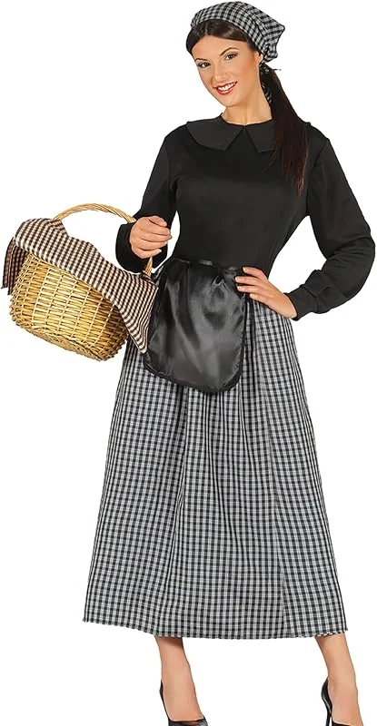 Visita la tienda de FIESTAS GUIRCA Disfraz de Castañera Adulta - Vestido, Delantal y Pañuelo - Disfraces de Navidad y Año Nuevo para Fiestas y Celebraciones - Ideal para Mujeres — Ropa Navidad