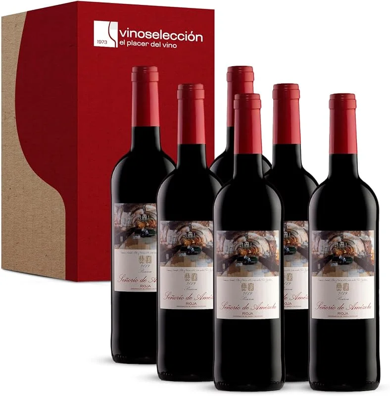 Visita la tienda de VINOSELECCION Señorío de Amézola Reserva 2019 Tinto D.O.Ca. Rioja 6 Botellas x 75 cl — Vino y mesa festiva