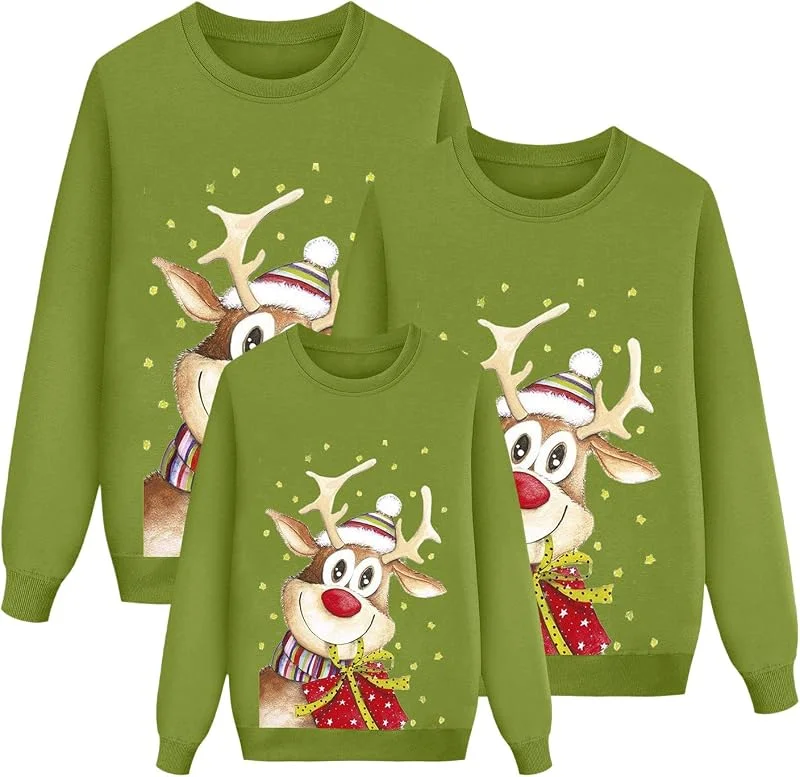 Generic Sudaderas Navideñas Familiares Suéter Feo Sudaderas Navideñas Camiseta Sudadera Navidad Familia Mujer Hombre Niño Niña Ropa Navideña — Ropa Navidad