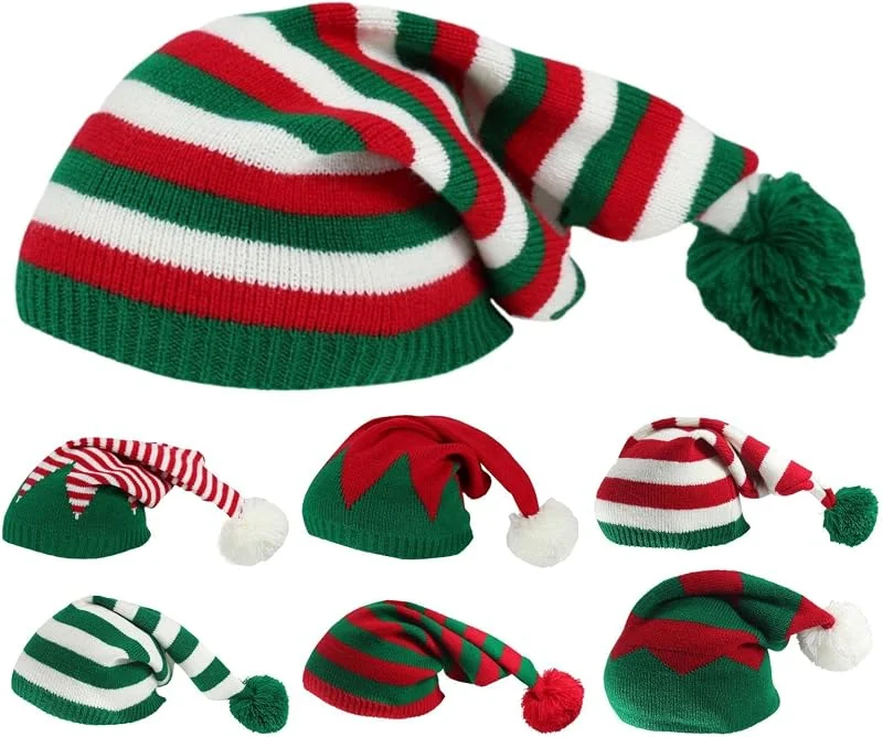 Genérico Gorro Tejido Navideño Beanie Tejido Cómodo y Colorido — Ropa Navidad