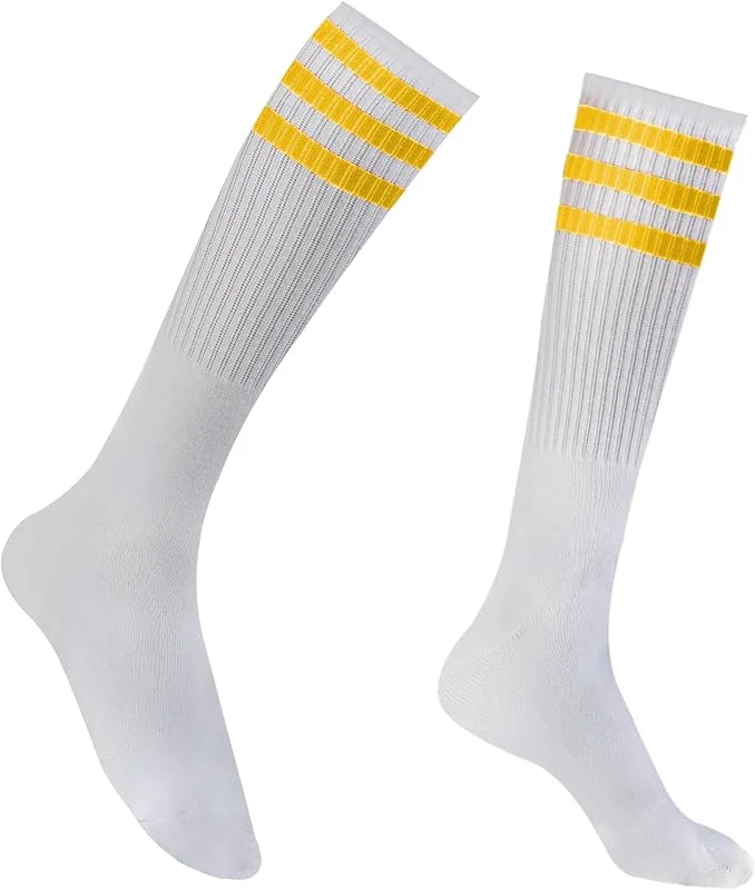 SycloPak Calcetines Deporte Mujer, Calcetines Altos Mujer, Calcetines Largos Mujer, Calcetines Largos, Calcetines Blancos Altos, Calcetines Rayas, Calcetines Blancos Niña, Calcetines Altos Niña Niño, Knee High Sock — Ropa Navidad