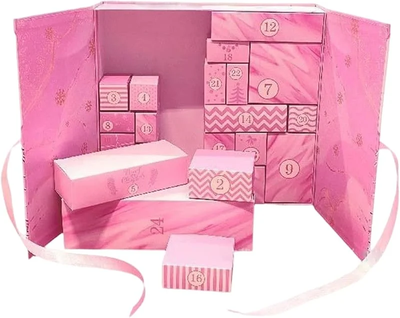 Generisch Calendario de Adviento vacío, rellenable, calendario de Navidad con 24 puertas, papel plegable, personalizable, ideal para interiores y exteriores, juego creativo de cuenta atrás para (33 x 29, 9 x 7, 9 — Adviento y mesa