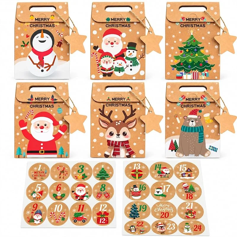 ENLACE Calendario de Adviento para rellenar, 24 cajas de regalo, calendario — Adviento y mesa