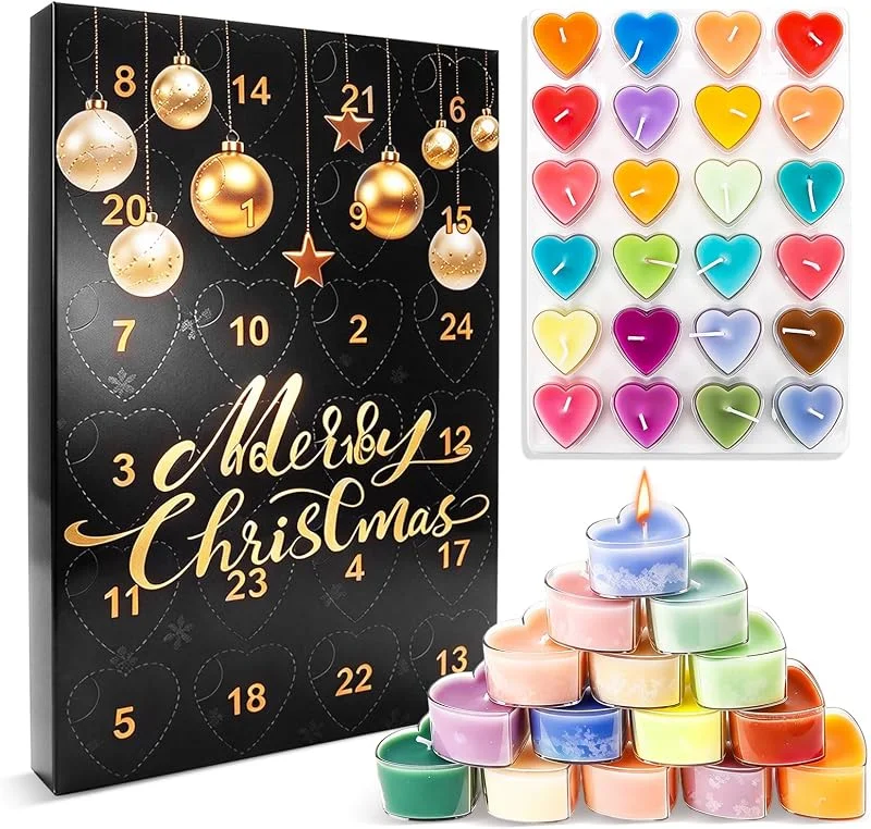Ytwehela Calendario de Adviento para 24 velas aromáticas — Cena a la luz de velas