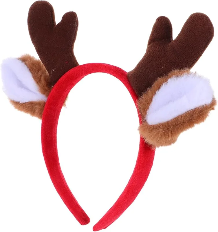 PRETYZOOM Tela Diadema de Reno Navideña, Ligera y Cómoda para Fiestas — Ropa Navidad