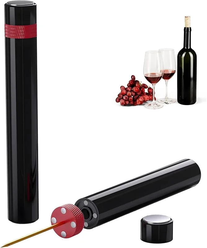 AYHYHLJZJ Sacacorchos Presión Para Vino, Abridor De Vino Aire Comprimido Presión Para Abridor de Botellas Portátil Sin Esfuerzo, Accesorio de Vino Elegante para Casa, Fiesta, Regalo — Vino y mesa festiva