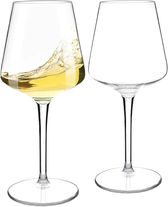 ZoneYan Copas de Vino plastico, 2 Piezas Copas de Vino Tinto 445ml, Plástico Tritan, Copas Vino Plastico, para Vino Tinto, Vino Blanco (C) — Vino y mesa festiva