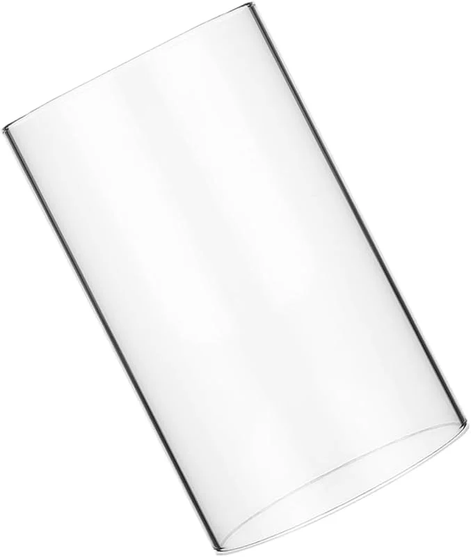Holibanna Cristal de repuesto para farolillo de tumba, vela cilíndrica, pantalla de cristal con cubierta transparente para tubo de vela y cristal cilíndrico para accesorios elegantes del hogar — Cena a la luz de velas