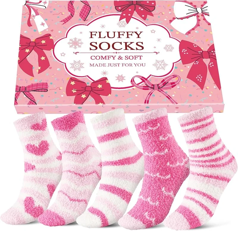 Visita la tienda de Niorasen Niorasen Calcetines Termicos Mujer，Calcetines Mujer Invierno 5 Pares — Decoracion Navidad