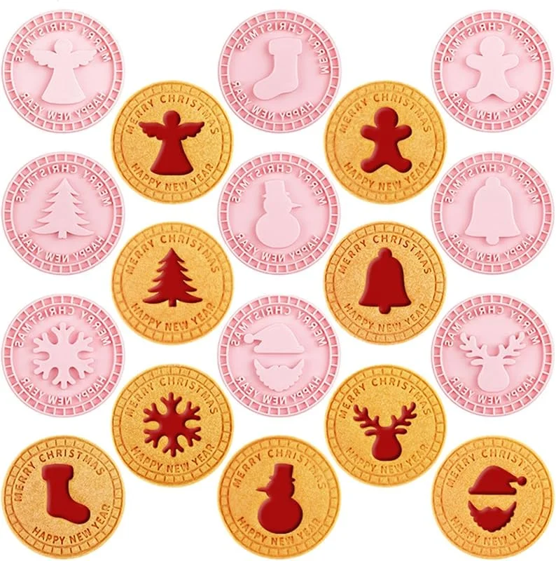 Generisch Sello de galletas navideño, 3D, , antiadherente, reutilizable — Hogar y cocina