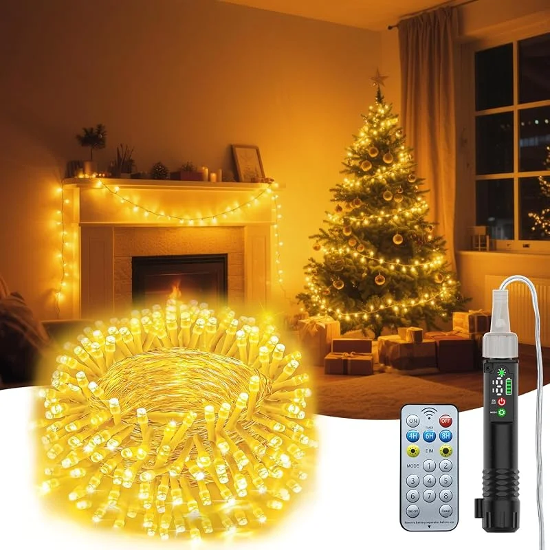 Visita la tienda de Electight 20M 200LED Guirnalda Luces Navidad Exterior, Luces Jardin Recargable