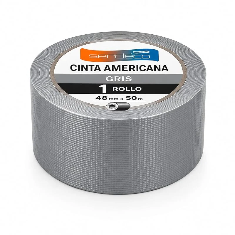 Visita la tienda de SERDECO DECORACION SERDECO Cinta Americana Gris 48 mm x 50 m – 1 Rollo — Envoltorio regalo