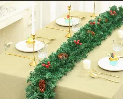Fancysky 270cm Guirnalda Pino Artificial Navidad, Guirnalda de Abeto — Decoracion Navidad