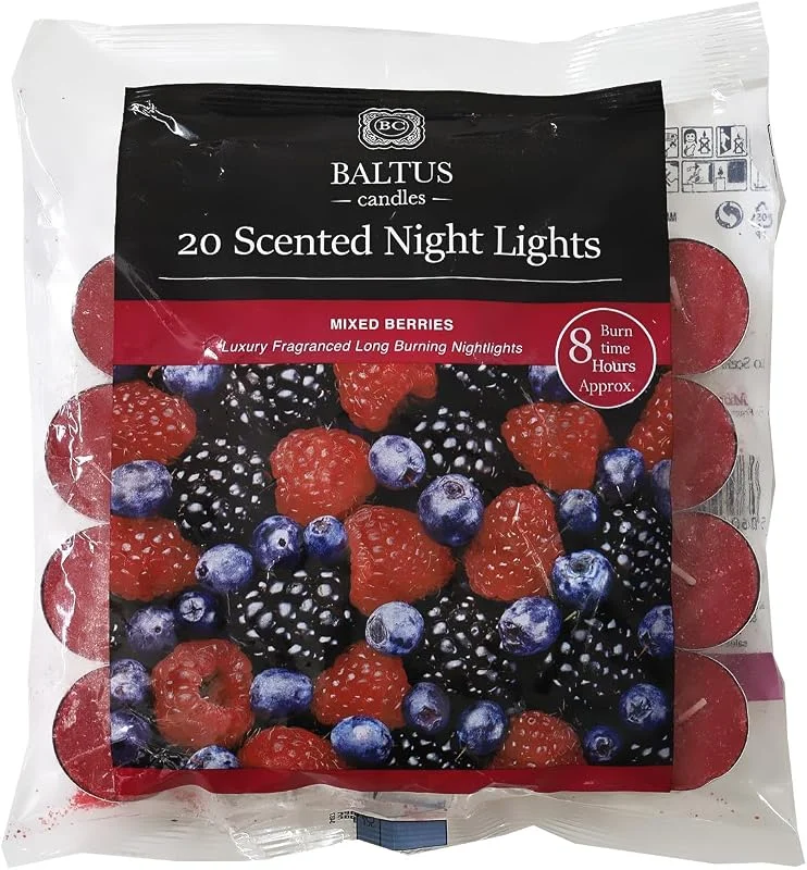 Baltus Paquete de 20 velas de té de 8 horas (bayas mixtas), JNS_475599 — Cena a la luz de velas