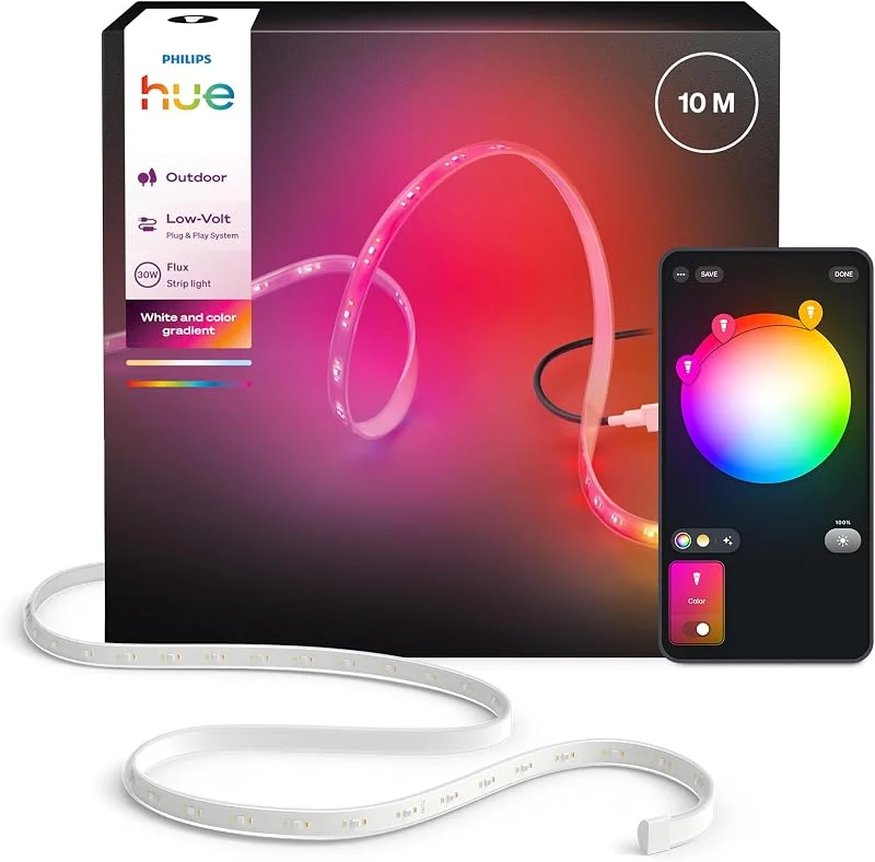 Philips Hue Flux Tira LED Inteligente para Exterior 10 metros 3000 lm — Luces Navidad