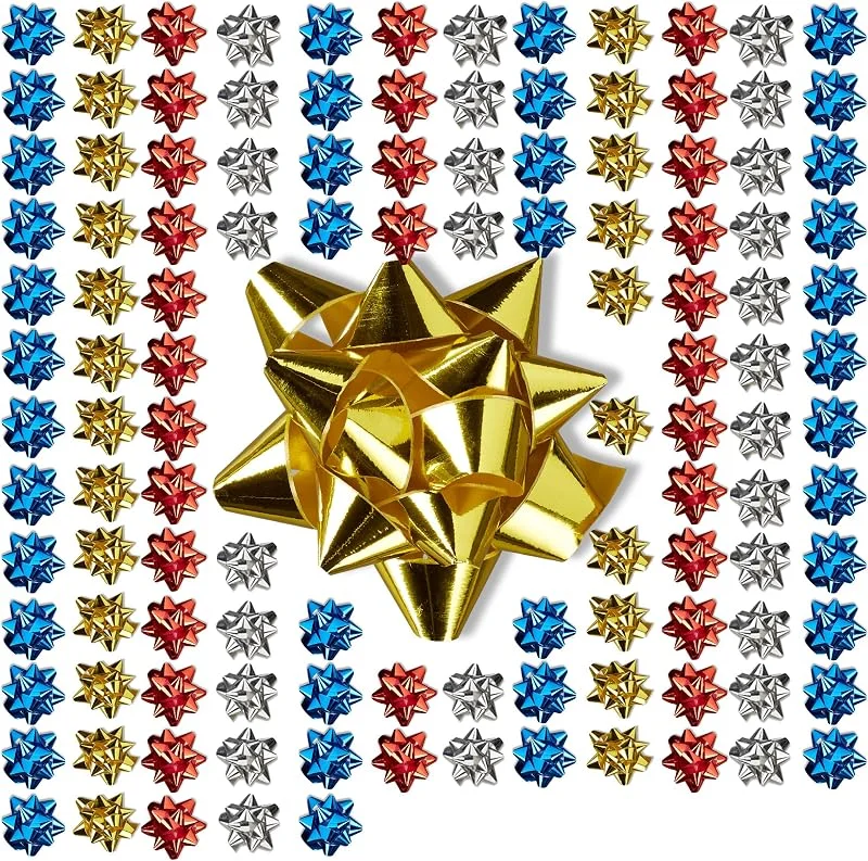 Visita la tienda de Relaxdays Relaxdays Set de 100 Lazos Regalo Adhesivos, Polipropileno, Multicolor, 5 cm de Diámetro — Envoltorio regalo