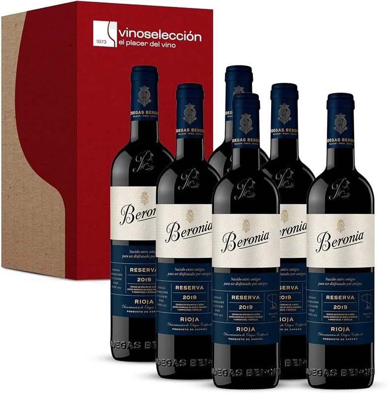Visita la tienda de VINOSELECCION Beronia Reserva 2019 Tinto Tempranillo D.O.Ca. Rioja 6 Botellas x 75 cl — Vino y mesa festiva