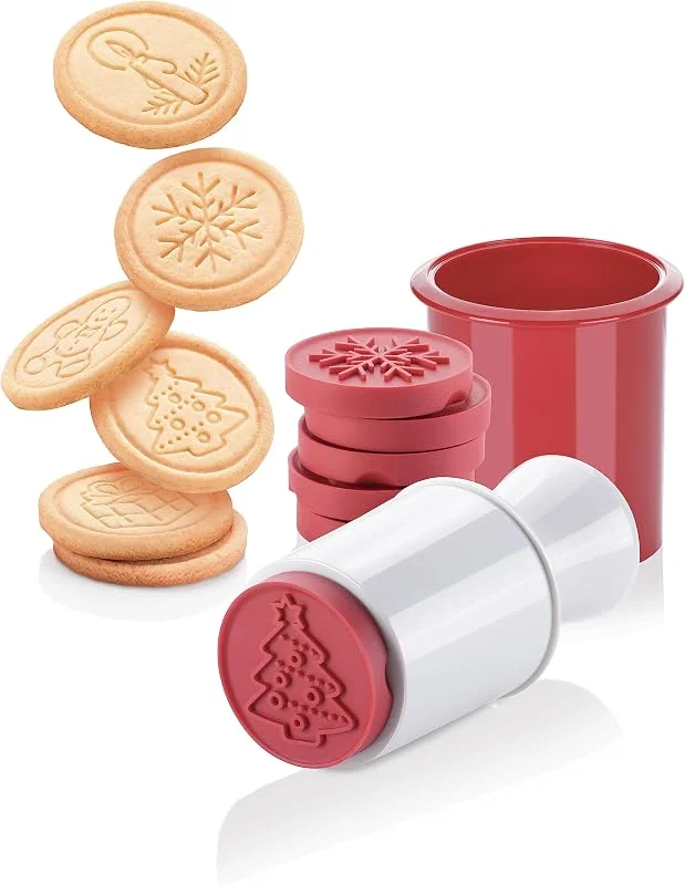 Visita la tienda de Tescoma Tescoma Sello para Galletas, 6 Motivo Navideño Delicia, Rojo — Hogar y cocina