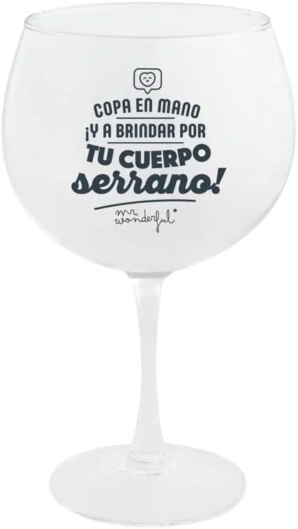 Visita la tienda de Mr. Wonderful Mr. Wonderful WOA2211995ESZ0 Copa de Vidrio, Multicolor, Estándar — Vino y mesa festiva