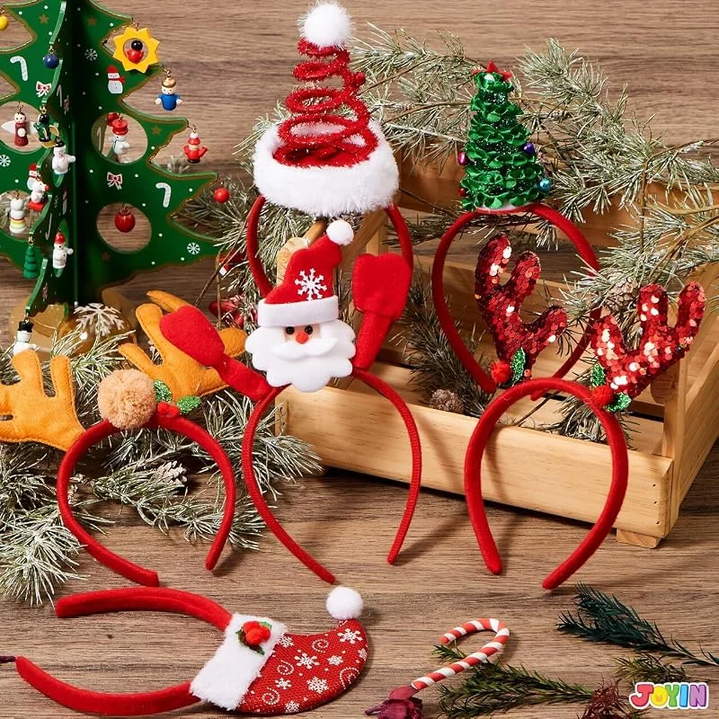 Visita la tienda de JOYIN JOYIN 8 Pack de Diademas Sombrero de Navidad para niños y adulto Banda para Cabello Disfraz de navidad — Ropa Navidad