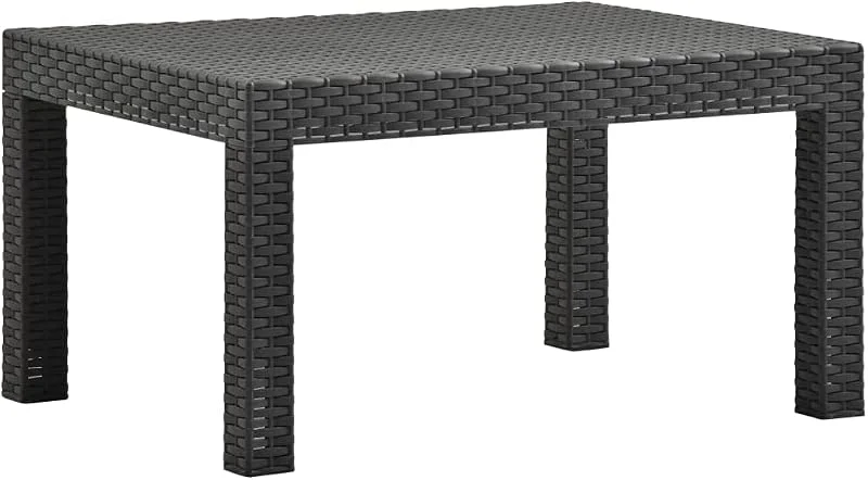 Visita la tienda de vidaXL vidaXL Mesa de jardín PP ratán Gris Antracita 58x58x41 cm — Decoracion Navidad