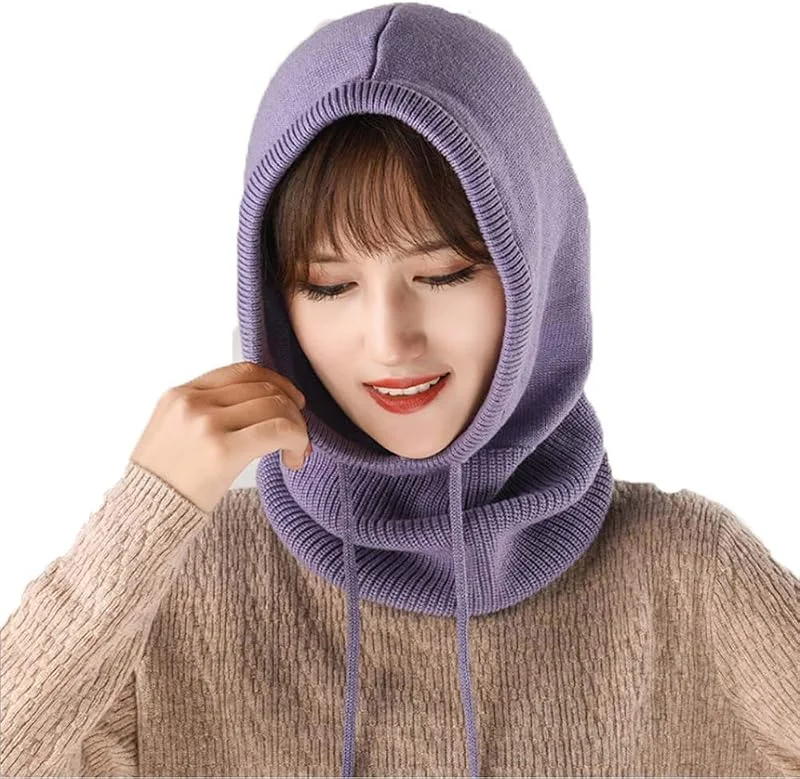 YEKEYI Gorro estilo pasamontañas para mujer, gorro de punto de cachemira para invierno, gorro de esquí, para exterior — Ropa Navidad