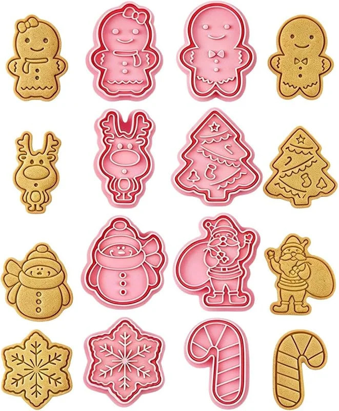 Pomurom Sellos Navideños Para Galletas Y Repostería Prensa Reutilizable Navideña — Hogar y cocina