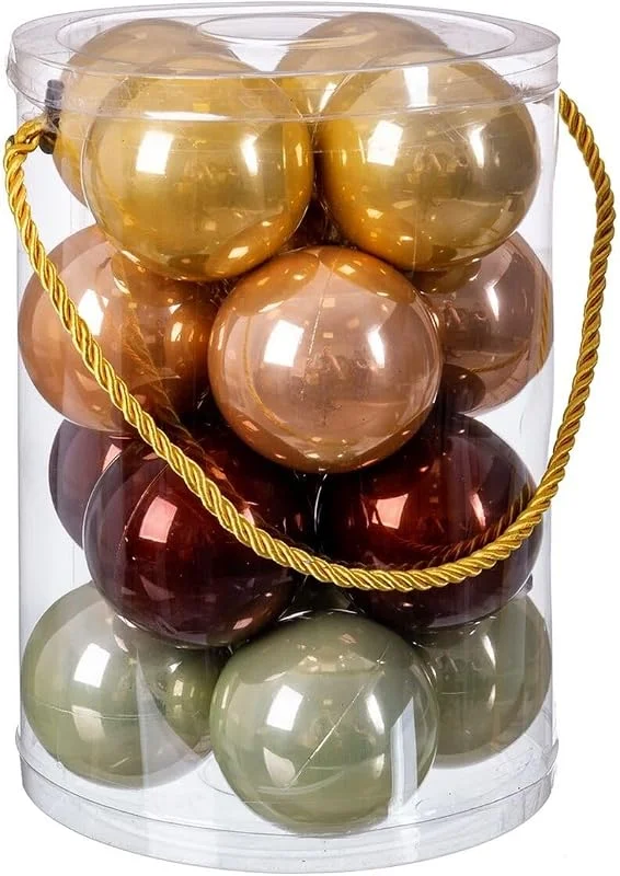 BigBuy Christmas Bolas de Navidad Multicolor Plástico 6 x 6 x 6 cm (16 Unidades) — Decoracion Navidad