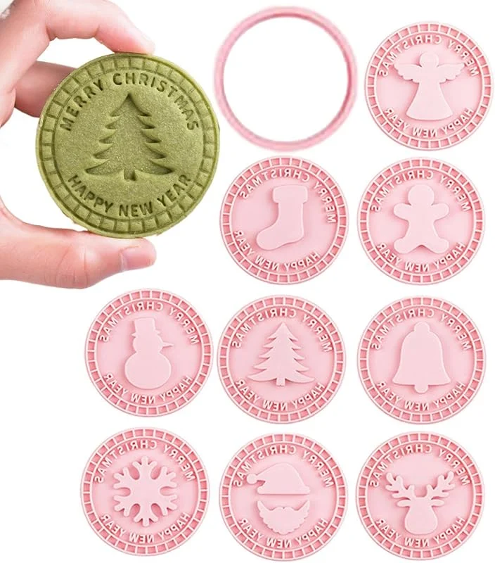 Genérico Sello de Galletas Navidad Herramienta 3D Segura Antiadherente Repostería — Hogar y cocina