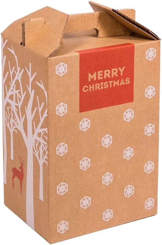 Visita la tienda de KARTOX ONLY BOXES, Caja para Vino, Estuche de 4 Botellas de Vino, Caja para Lote de Navidad, Impreso, 4 Unidades — Envoltorio regalo