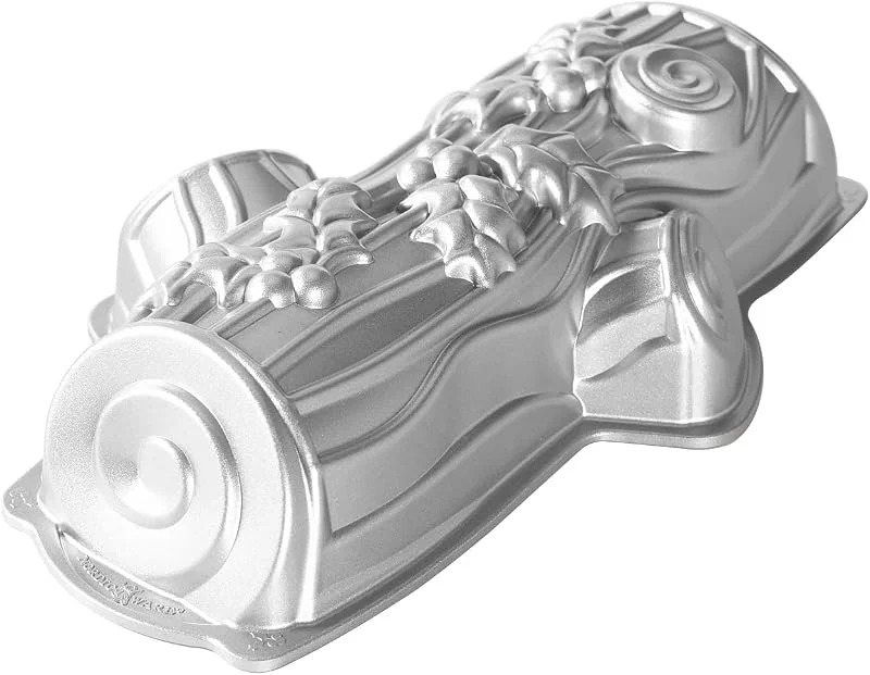 Nordic Ware 86448 Diseño de moldes Tronco de Navidad Pastel de Aluminio Fundido — Hogar y cocina