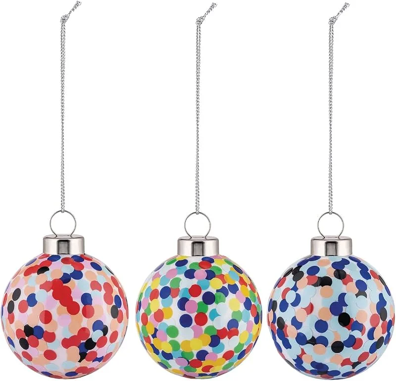 Alessi Proust AM43SET3 - Set de 3 Bolas de Àrbol de Navidad de Design, Decorada a Mano en Vidrio Soplado — Decoracion Navidad