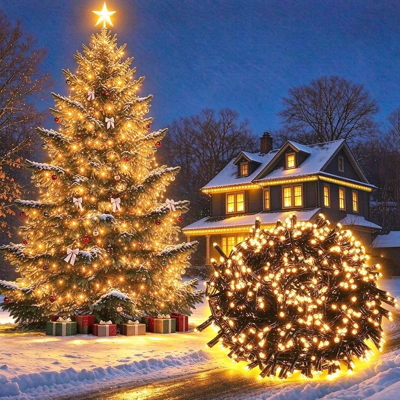 Visita la tienda de Ulinek Luces Navidad Exterior, 100M 1000LED Guirnaldas Luces, Blanco Cálido