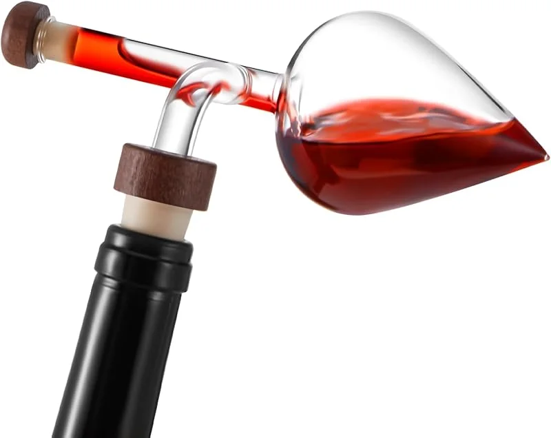 CHENGU 1 decantador de vino con aireador, decantador de vino tinto — Vino y mesa festiva