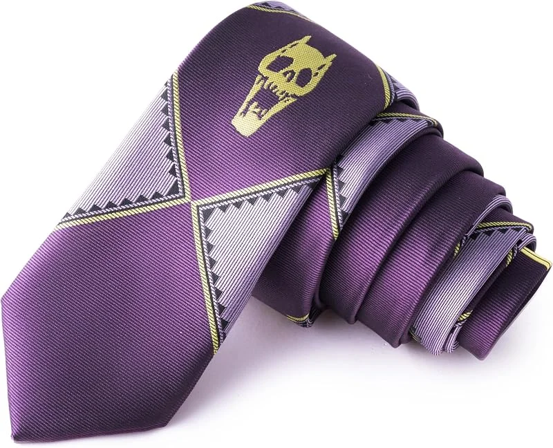Satdflie Anime Kira Yoshikage Cospaly Corbata JoJo Extraña Corbata de Aventura para Accesorios de Disfraz Apoyos de Halloween — Ropa Navidad