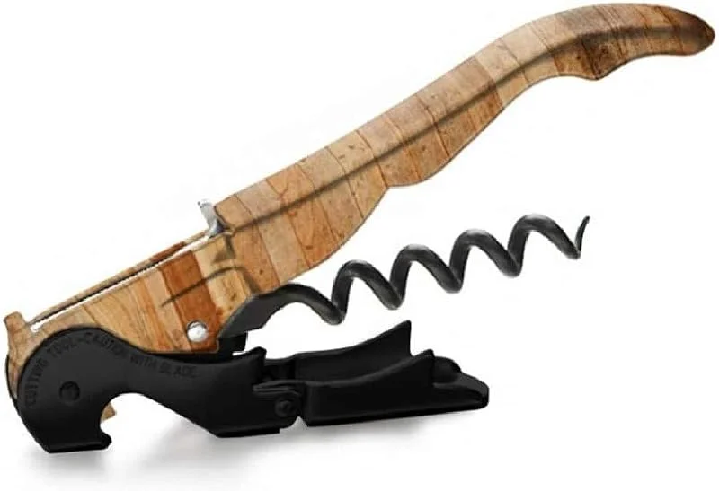 Visita la tienda de Pulltap's PULLTAP'S GENUINE Wood Black 900. Abridor de Vino, Sacacorchos de camarero profesional estilo madera. Incluye doble palanca articulada, navaja cortacápsulas tipo cúter y abridor. Fabricado en España — Vino y mesa festiva