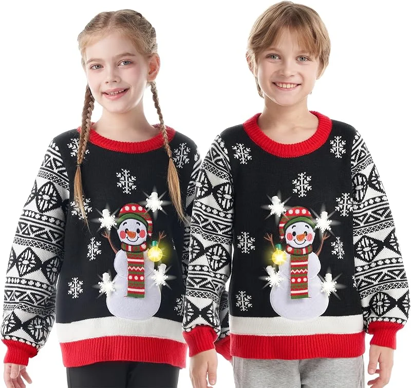 Visita la tienda de JOYIN JOYIN - Jersey navideño con luces led integradas y dibujo de reno, tipo “feo” divertido, para mujer — Ropa Navidad