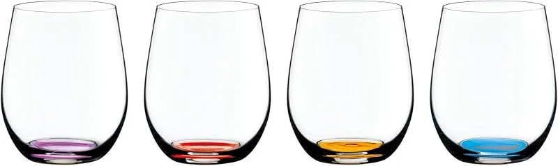 RIEDEL Happy O Vol.2 - Placas de cristal transparente teñidas hechas a máquina — Vino y mesa festiva